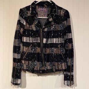 FREE PEOPLE | Boho Plaid Zip Up Jacket Size 6